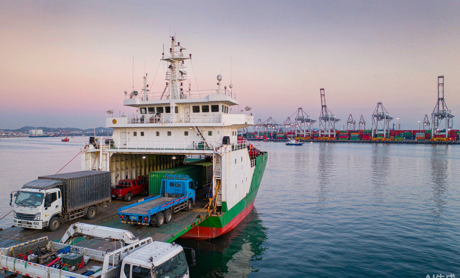 [background image] image of truck depot